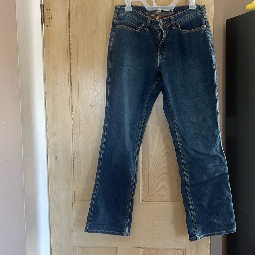 Carhartt flannel lined relaxed fit jeans